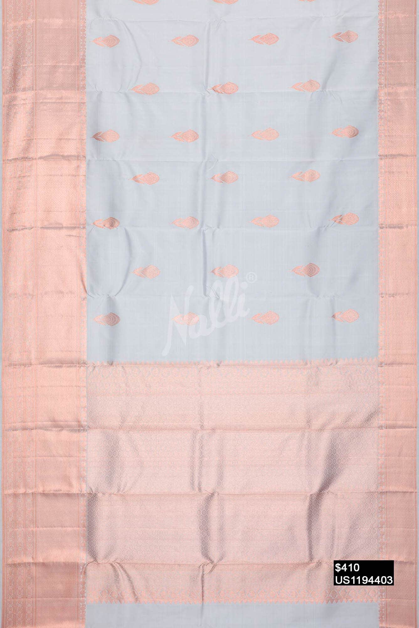 Grey Kanchipuram Silk Saree