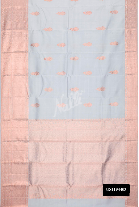 Grey Kanchipuram Silk Saree
