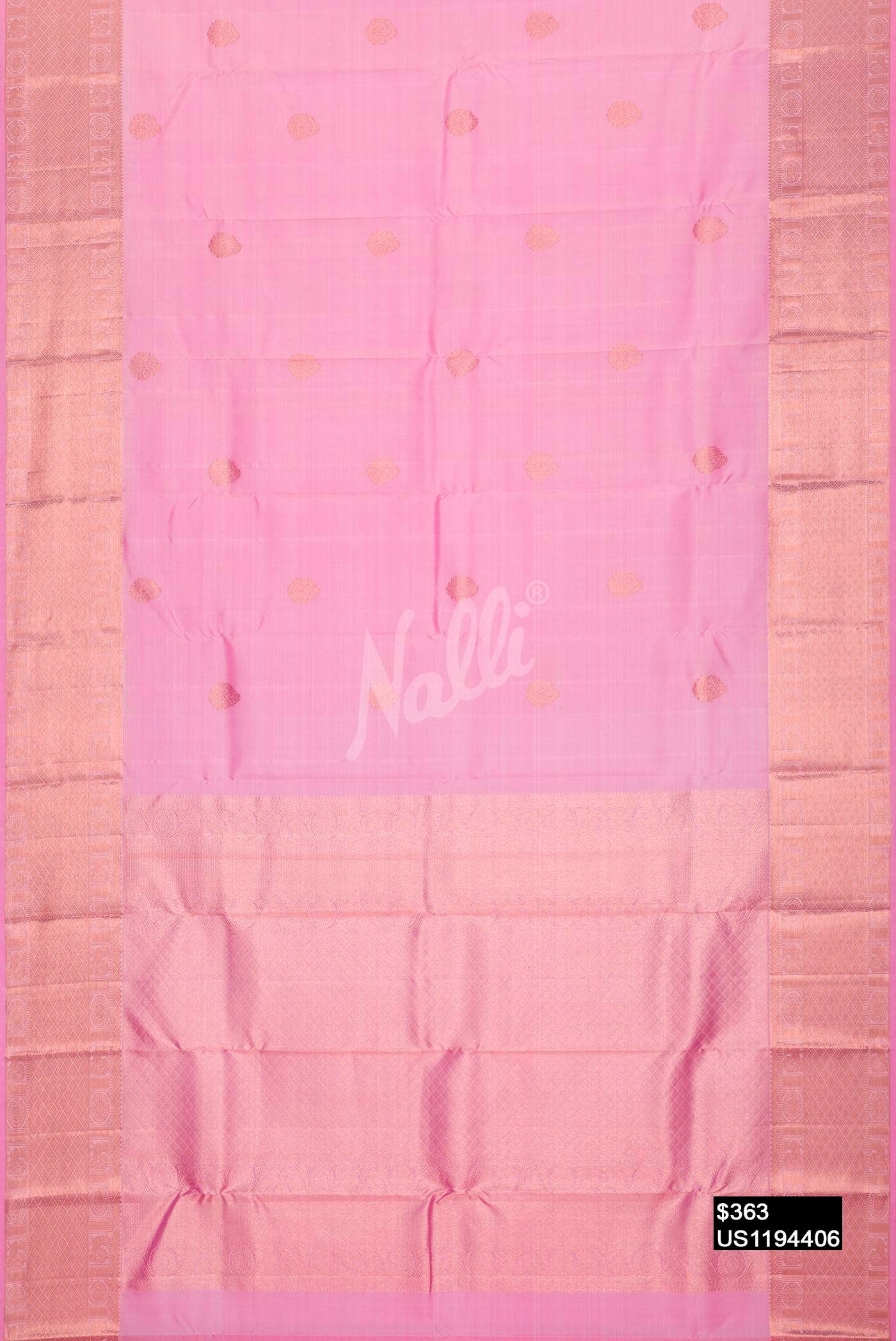 Pink Kanchipuram Silk Saree