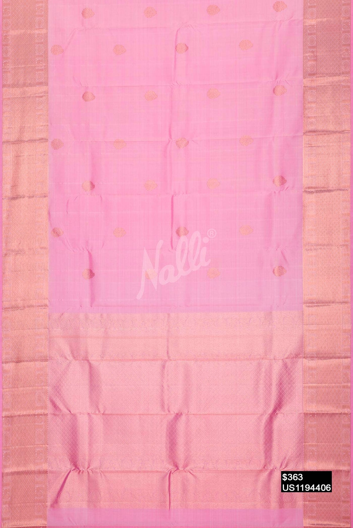 Pink Kanchipuram Silk Saree