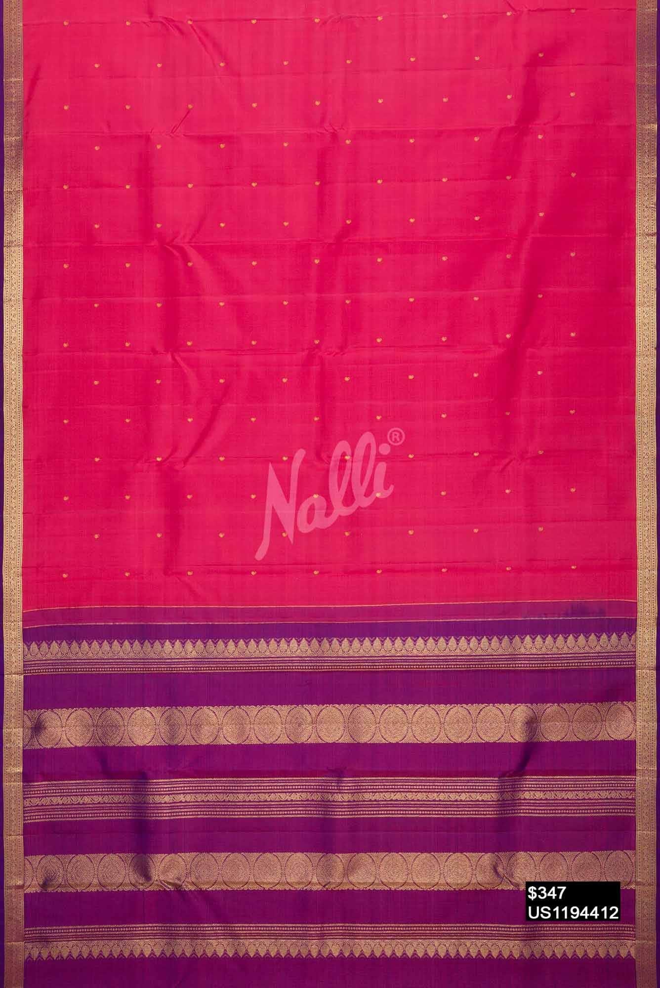 Pink Kanchipuram Silk Saree