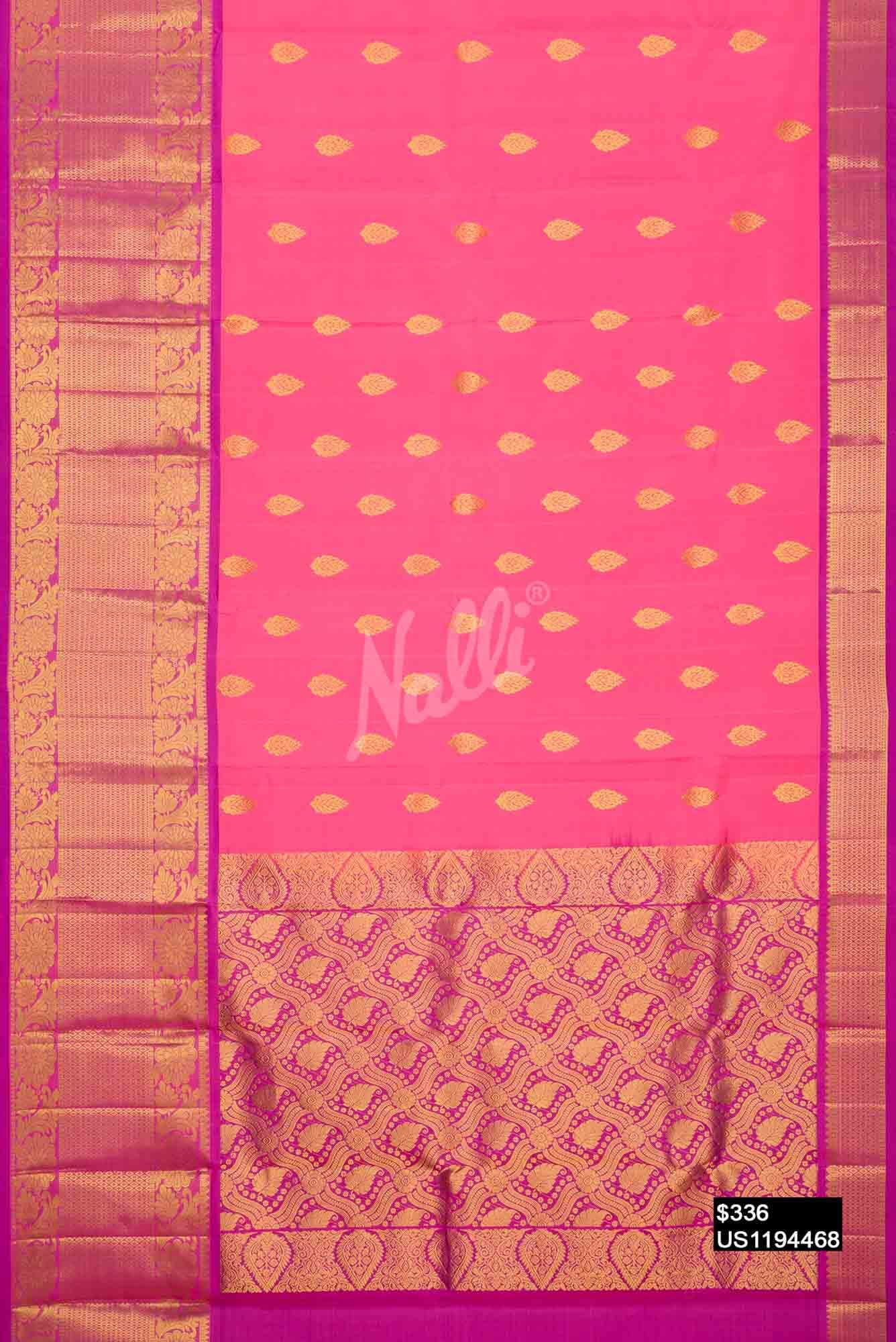 Pink Kanchipuram Silk Saree