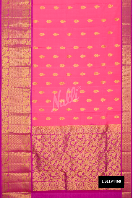 Pink Kanchipuram Silk Saree