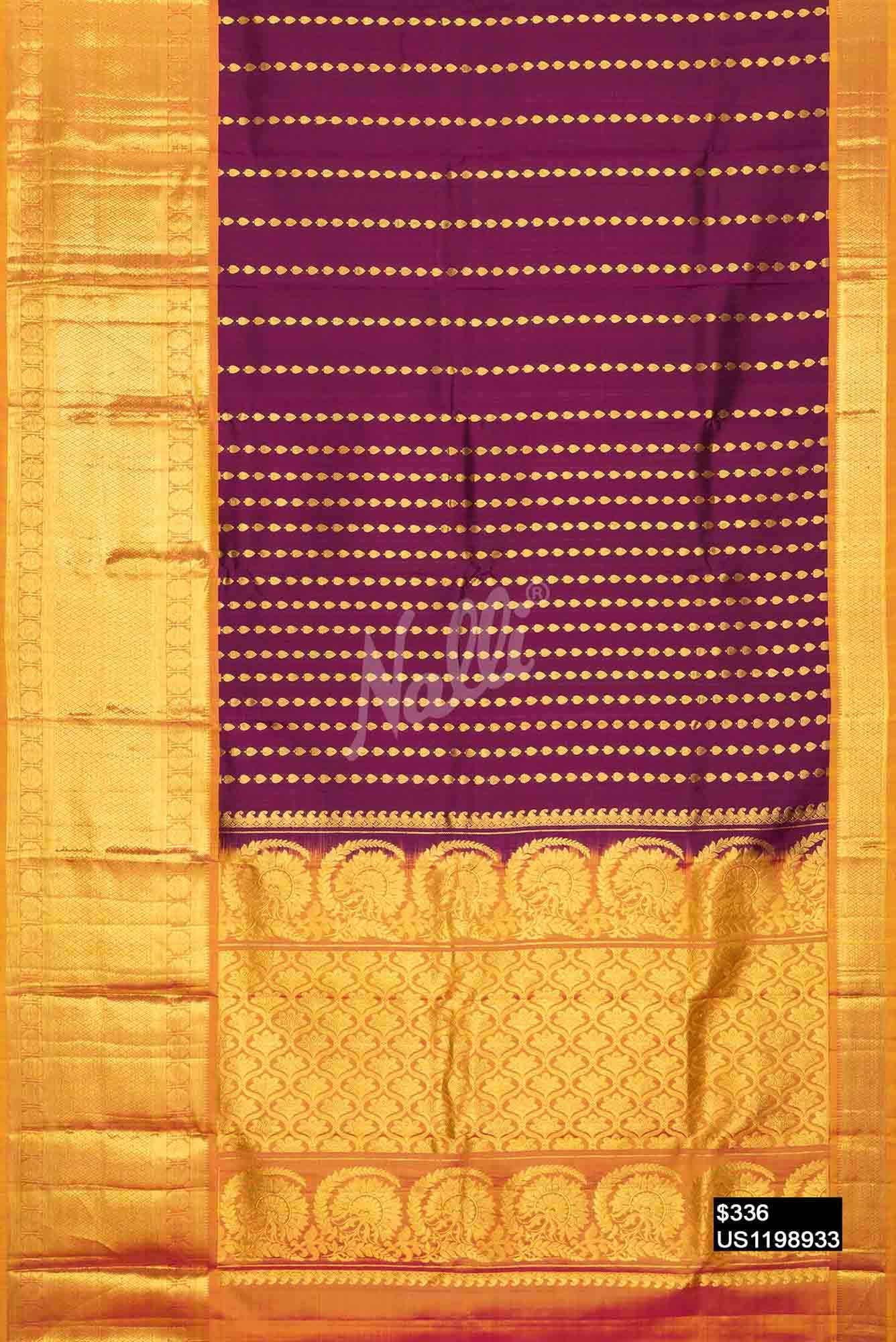 Purple Kanchipuram Silk Saree