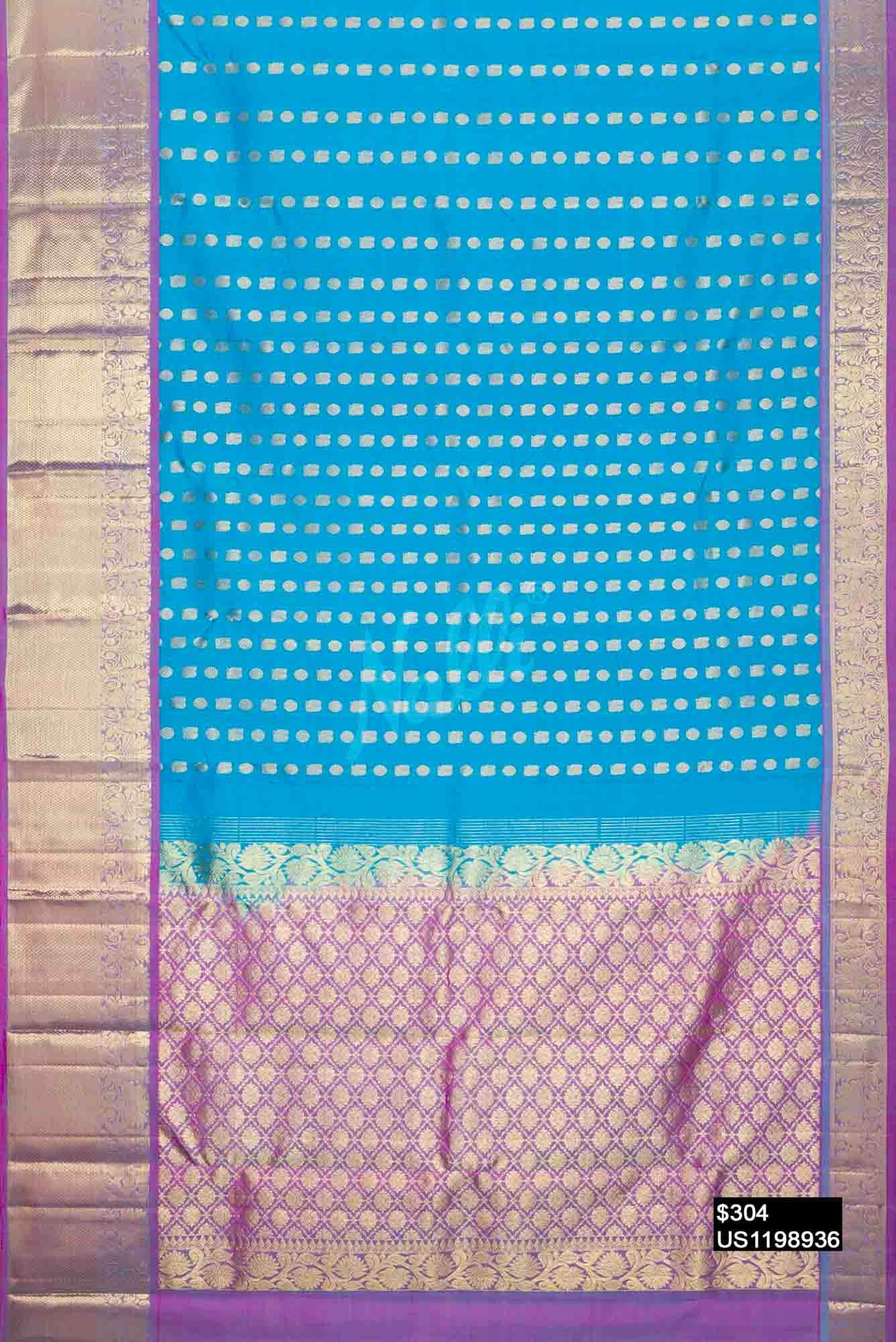 Blue Kanchipuram Silk Saree
