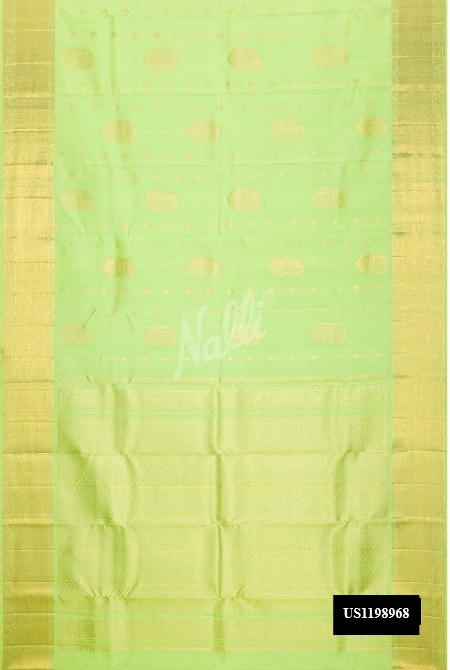Parrot Green Kanchipuram Silk Saree