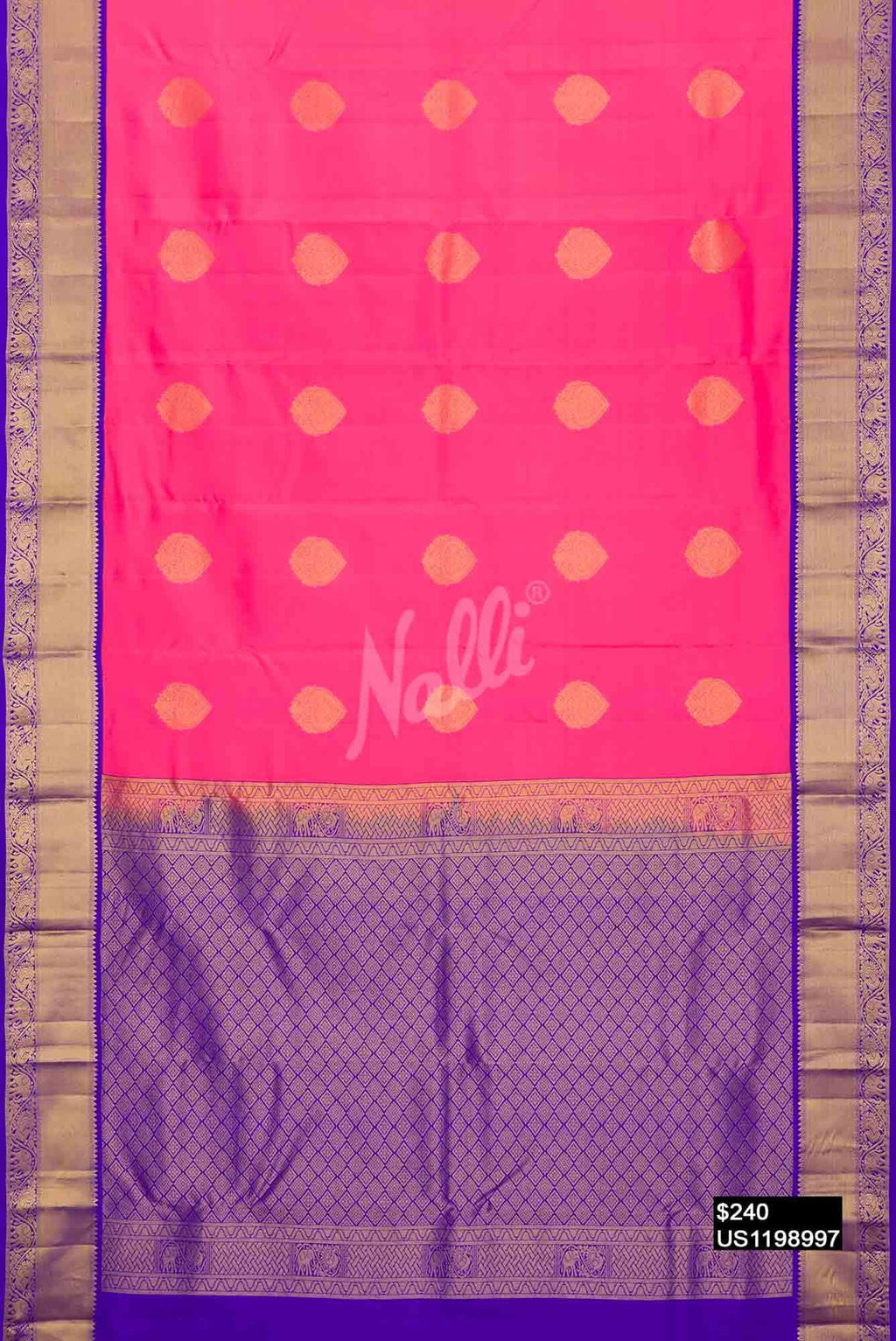 Pink Kanchipuram Silk Saree