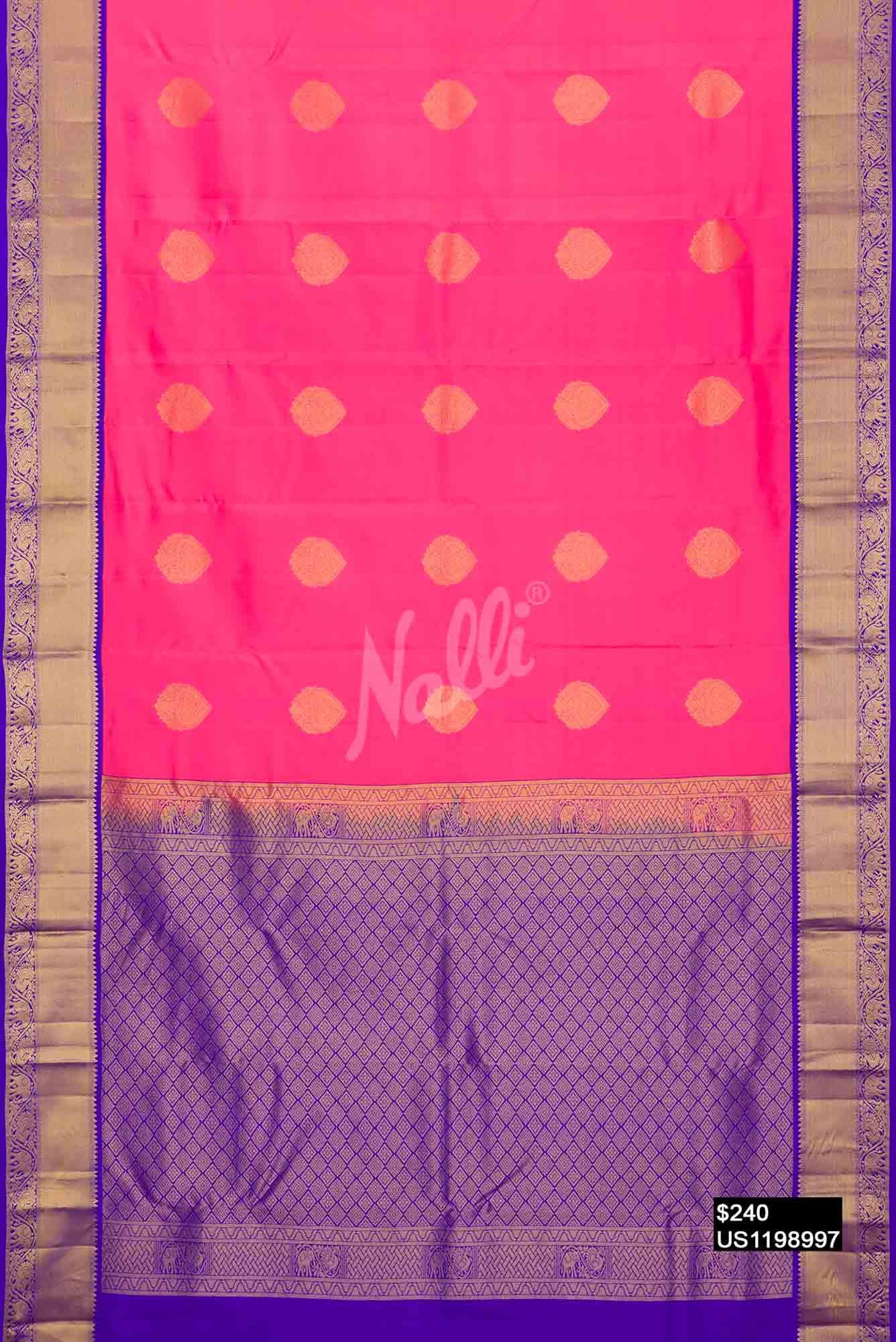 Pink Kanchipuram Silk Saree