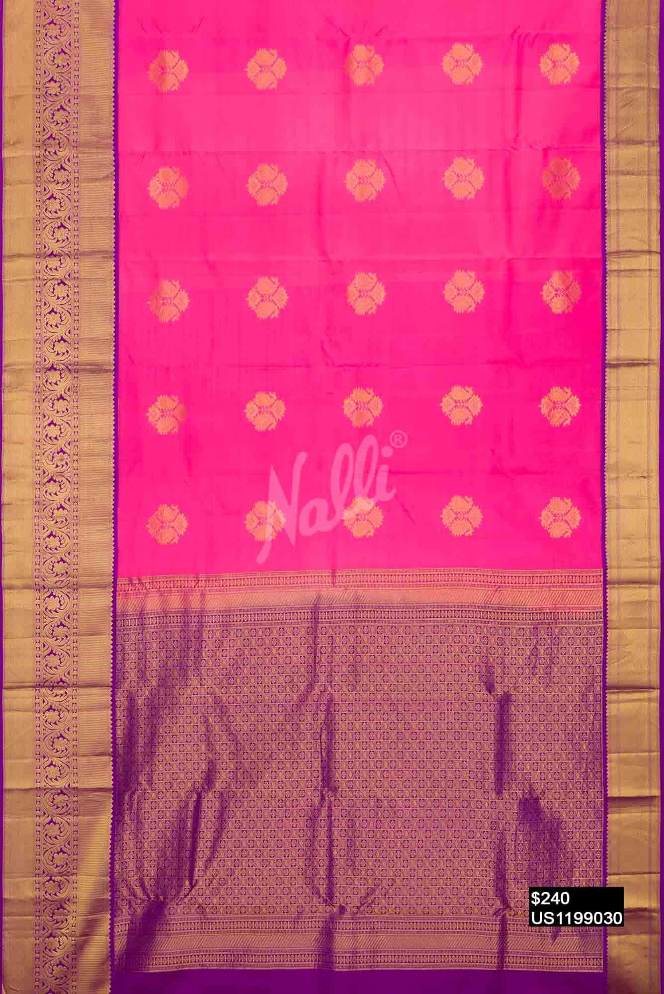 Pink Kanchipuram Silk Saree