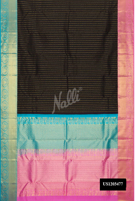 Black Kanchipuram Silk Saree