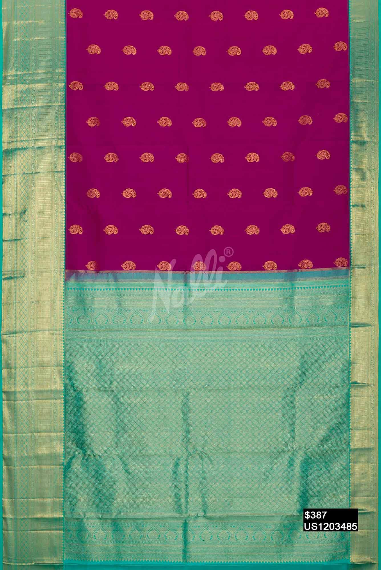 Magenta Kanchipuram Silk Saree