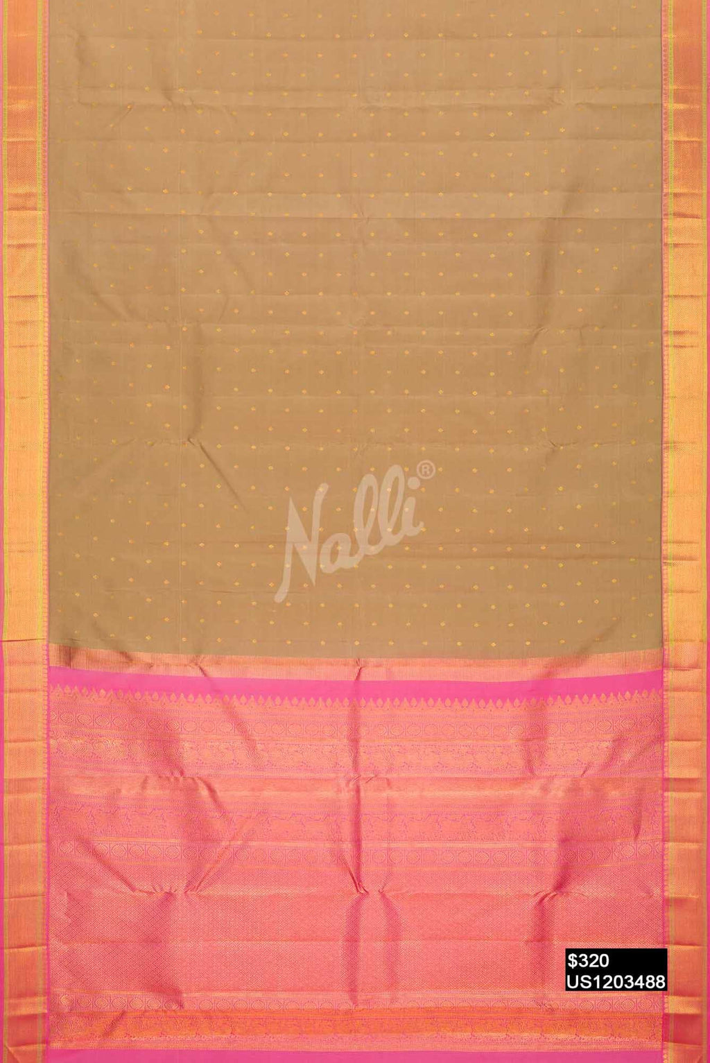 Pista Green Kanchipuram Silk Saree