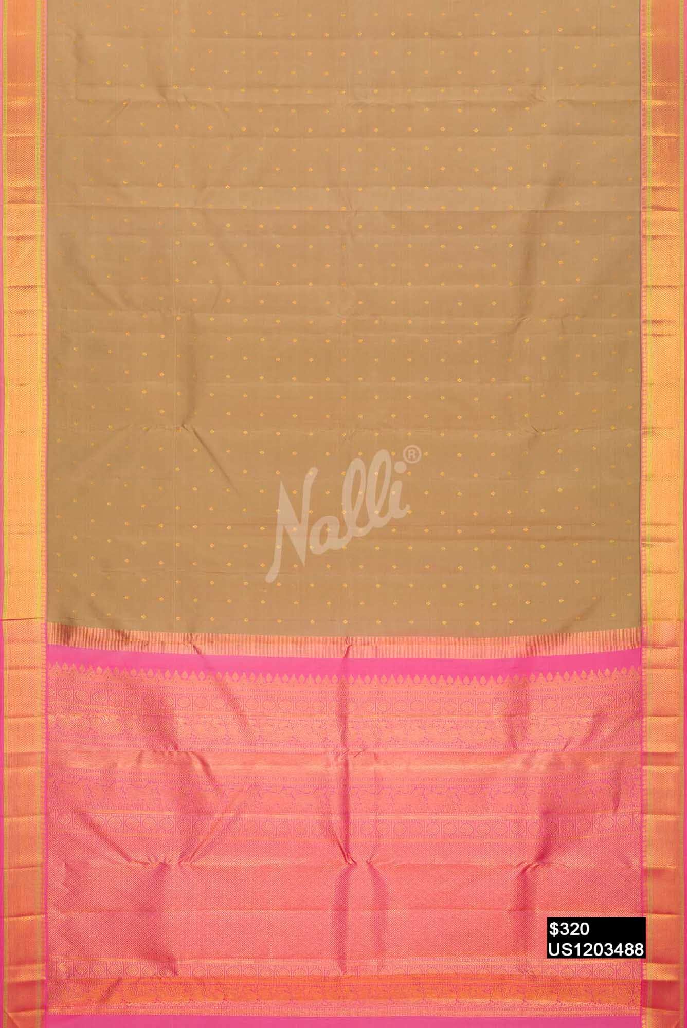 Pista Green Kanchipuram Silk Saree