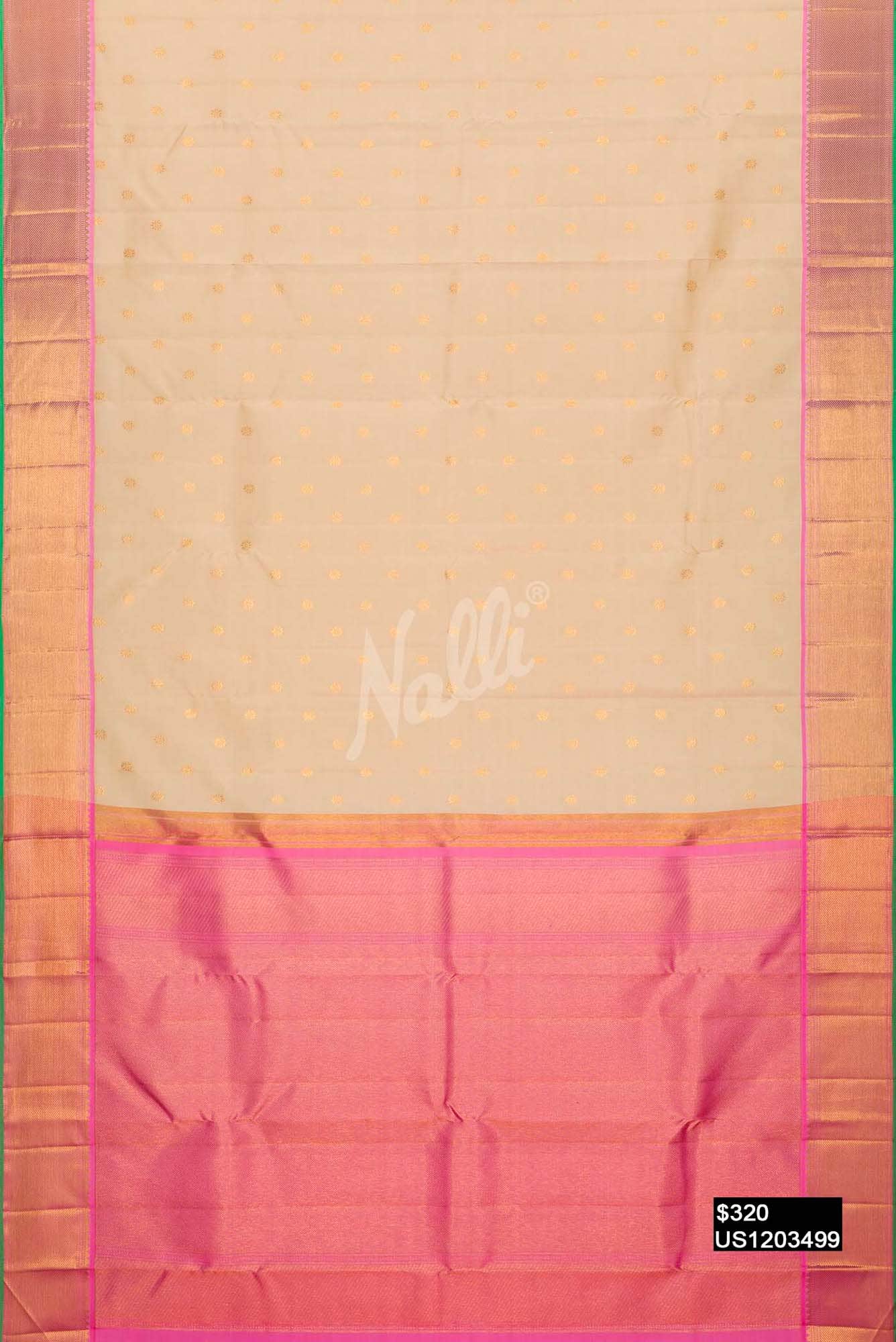Sandal Kanchipuram Silk Saree