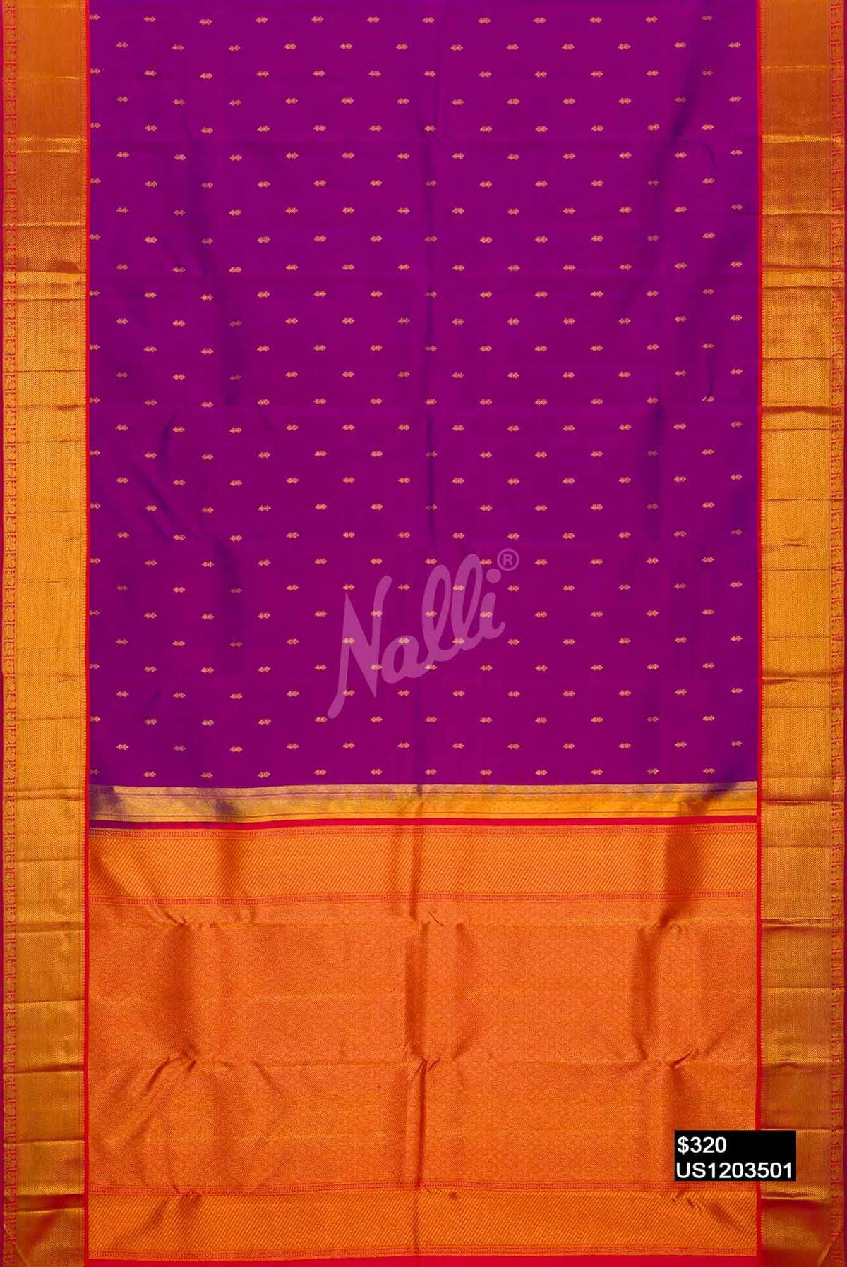 Purple Kanchipuram Silk Saree
