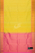 Lemon Yellow Kanchipuram Silk Saree