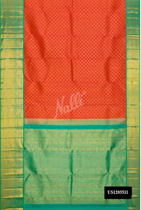 Orange Kanchipuram Silk Saree