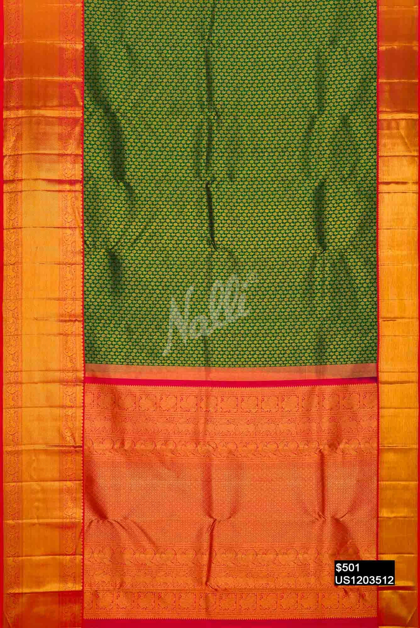 Green Kanchipuram Silk Saree