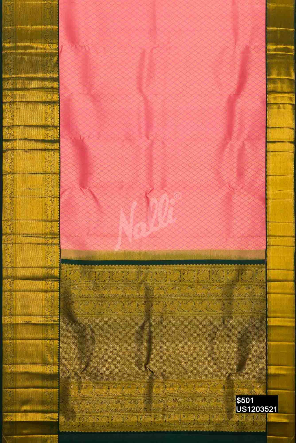 Pink Kanchipuram Silk Saree