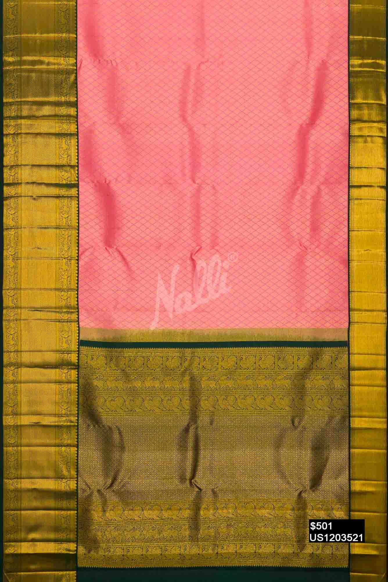 Pink Kanchipuram Silk Saree