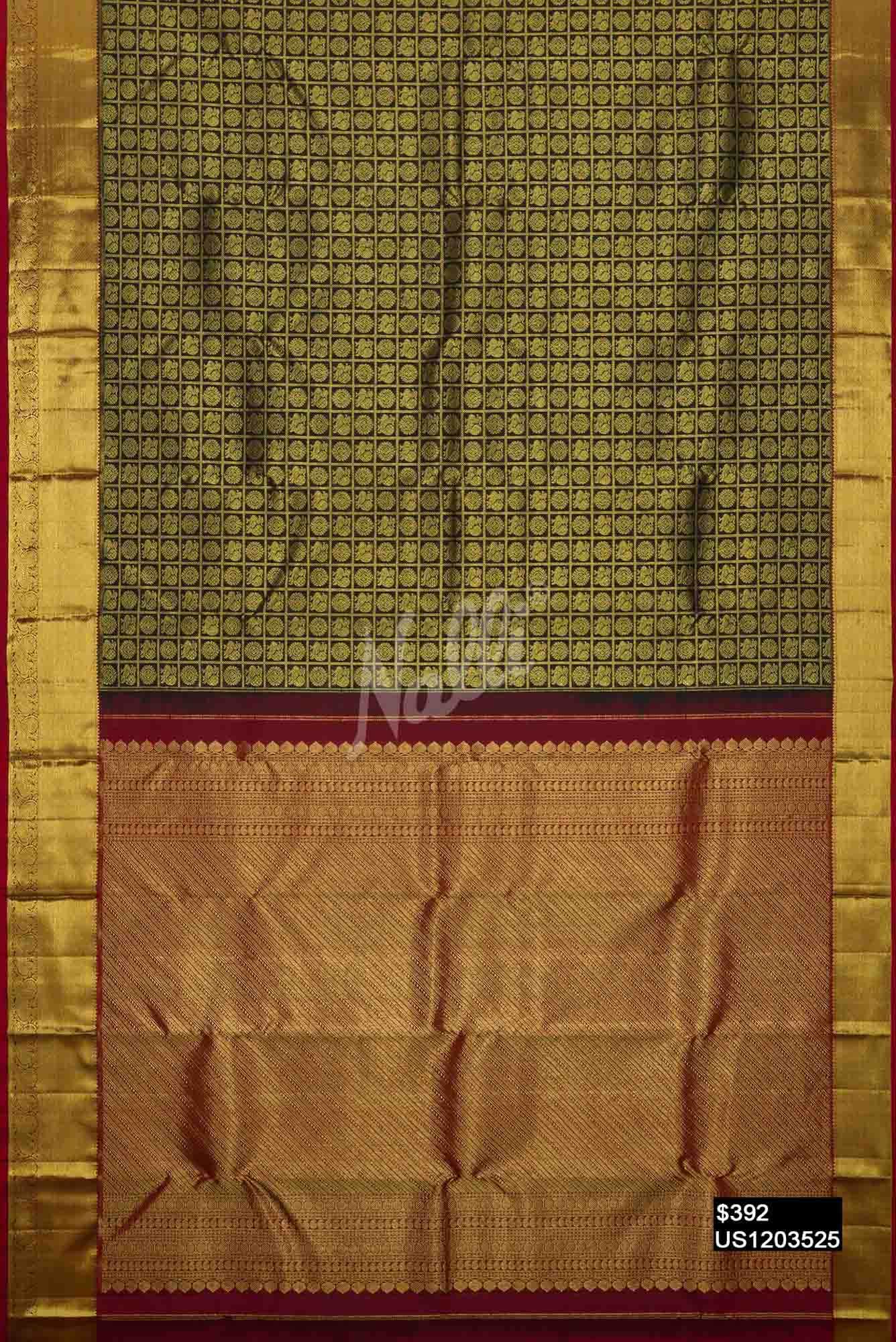 Black Kanchipuram Silk Saree