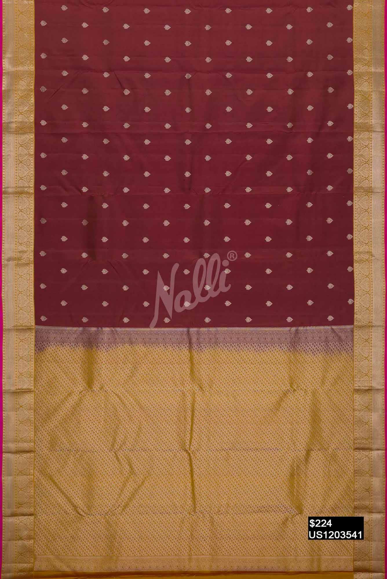 Brown Kanchipuram Silk Saree