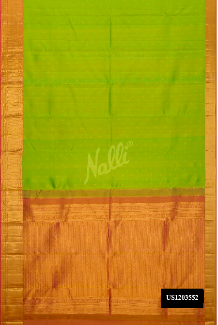Parrot Green Kanchipuram Silk Saree