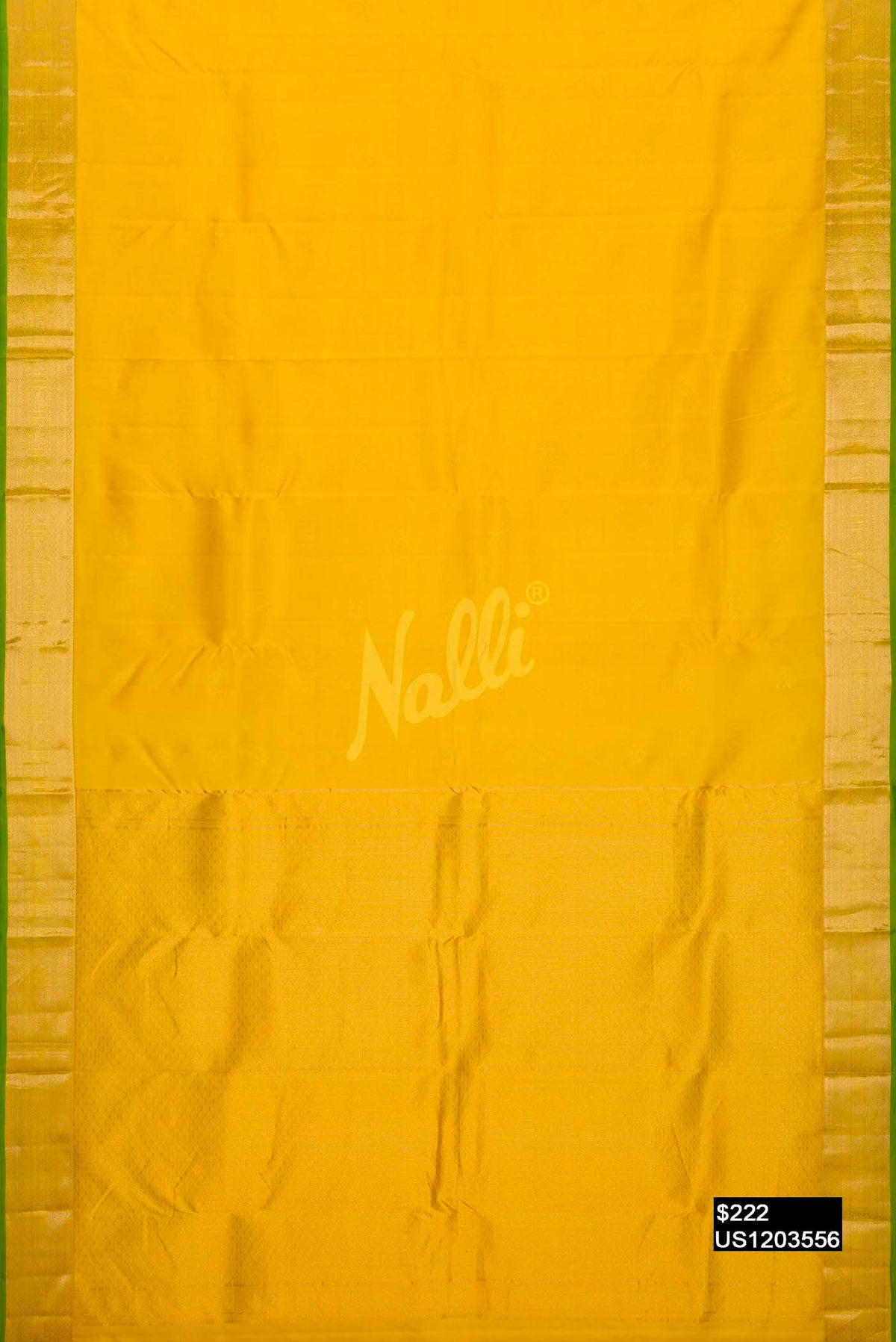 Yellow Kanchipuram Silk Saree