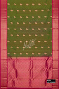Mehandi Green Kanchipuram Silk Saree