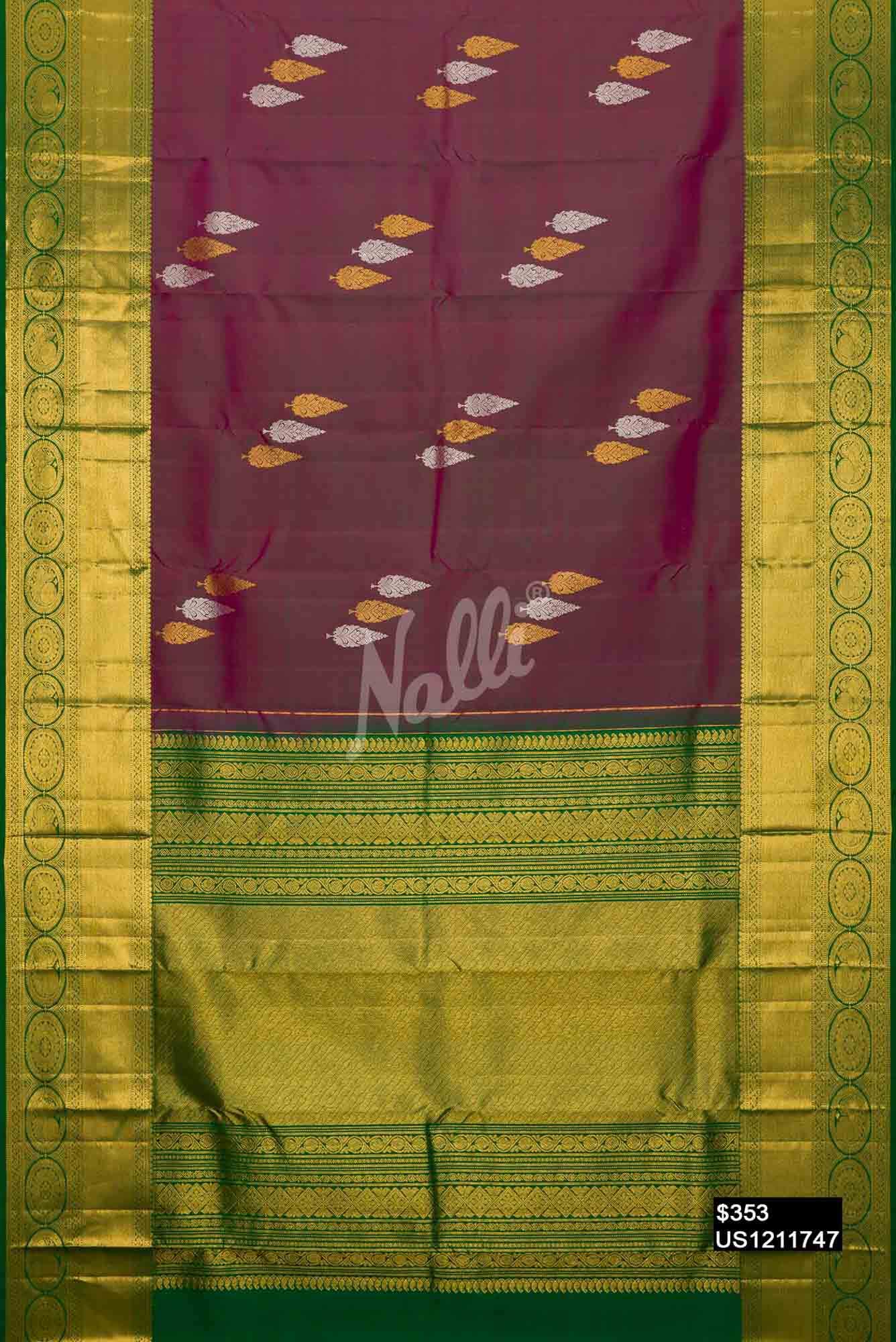 Magenta Kanchipuram Silk Saree