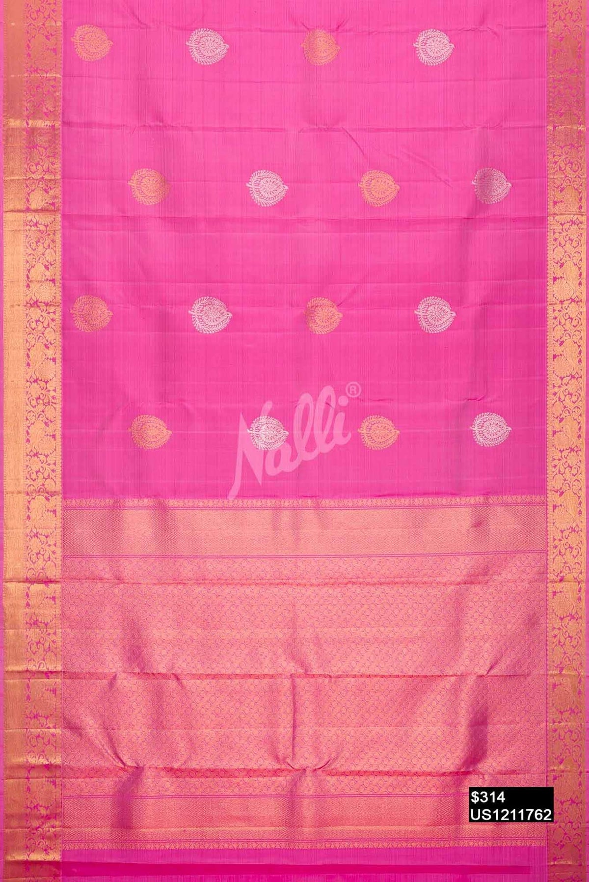Pink Kanchipuram Silk Saree