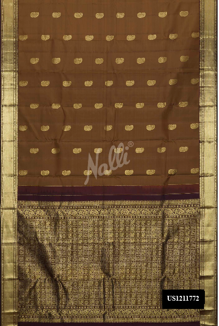 Mehandi Green Kanchipuram Silk Saree