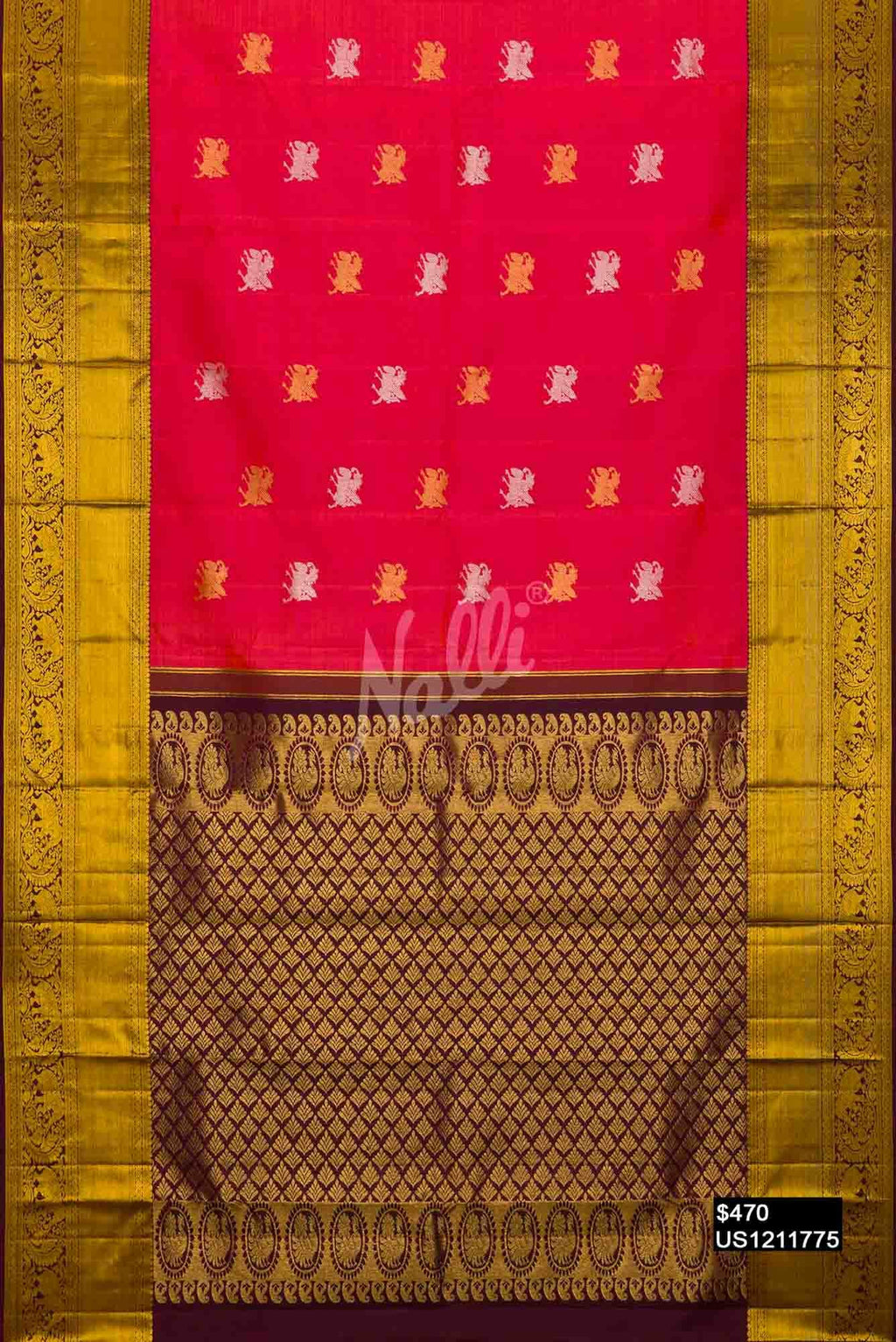 Pink Kanchipuram Silk Saree