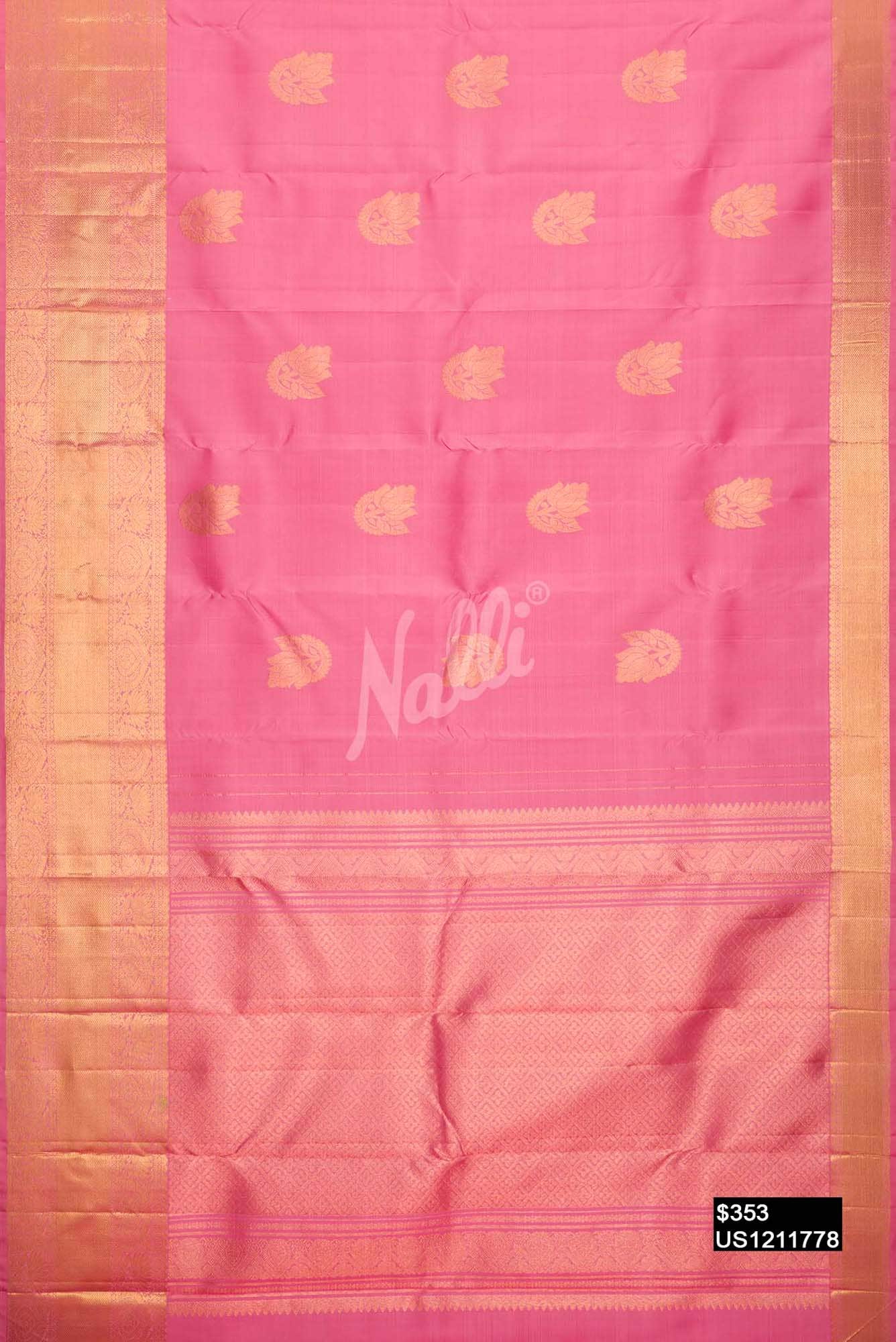 Pink Kanchipuram Silk Saree