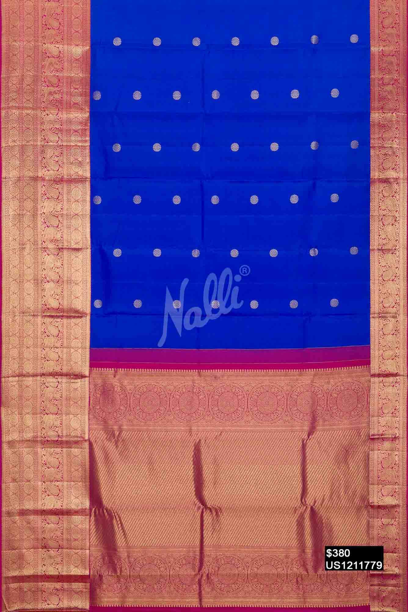 Navy Blue Kanchipuram Silk Saree