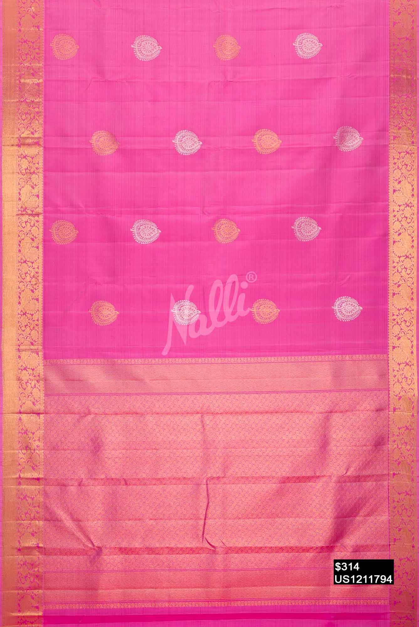 Pink Kanchipuram Silk Saree