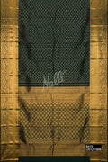 Bottle Green Kanchipuram Silk Saree