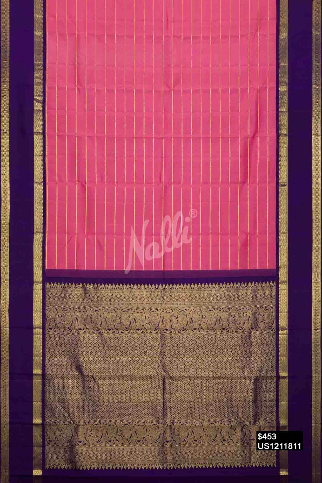 Pink Kanchipuram Silk Saree