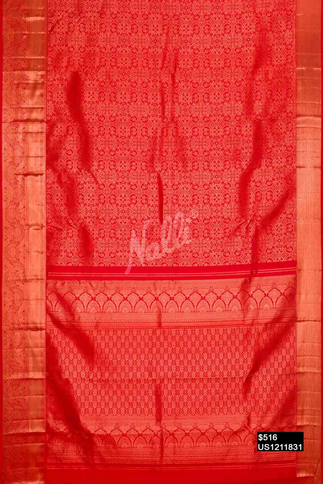 Red Kanchipuram Silk Saree