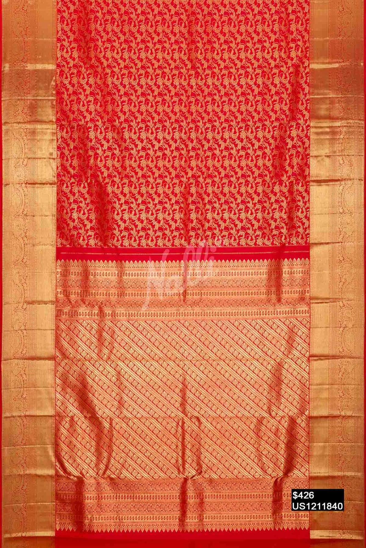 Red Kanchipuram Silk Saree