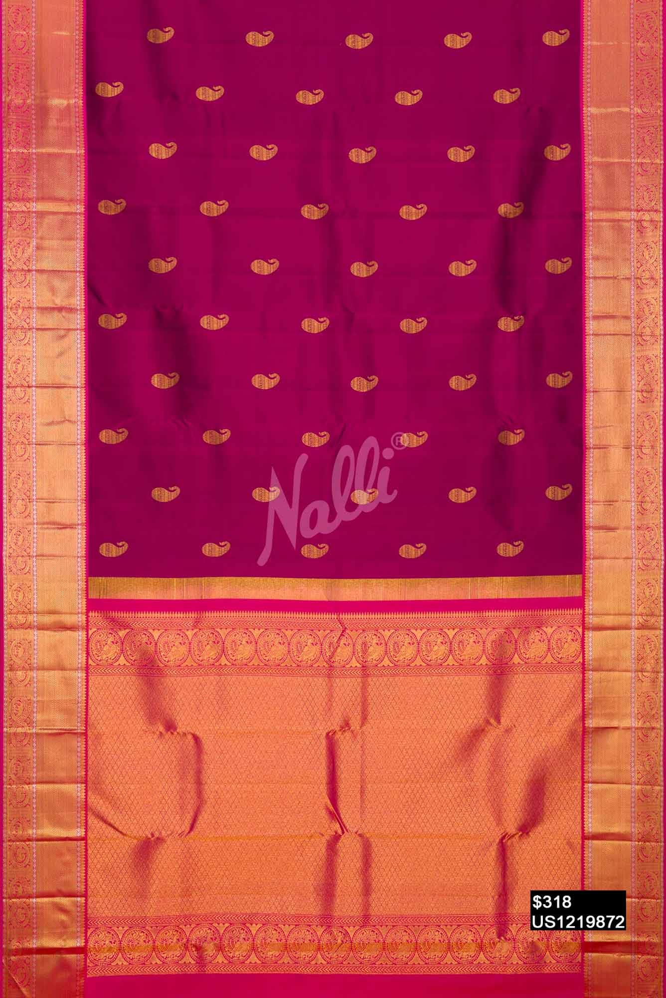 Purple Kanchipuram Silk Saree