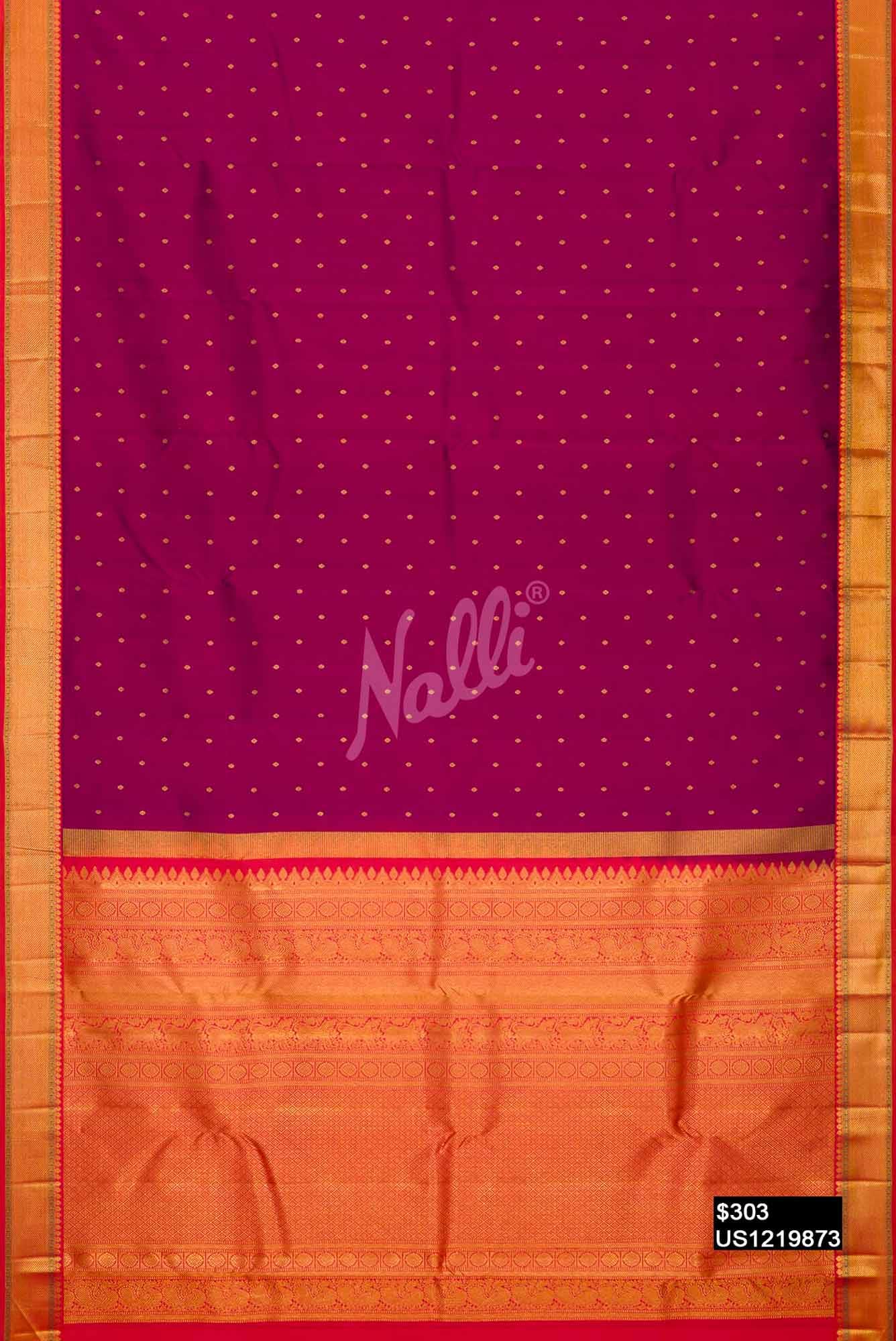 Purple Kanchipuram Silk Saree