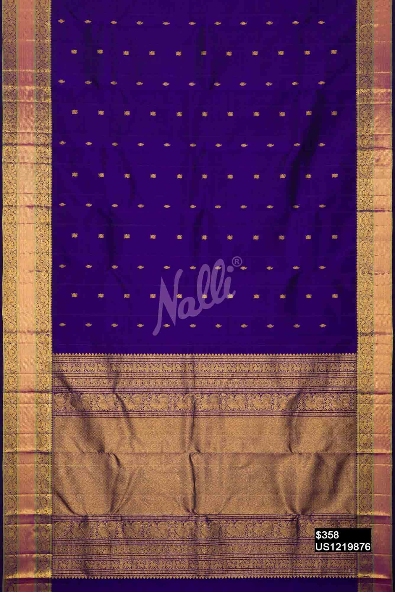 Navy Blue Kanchipuram Silk Saree