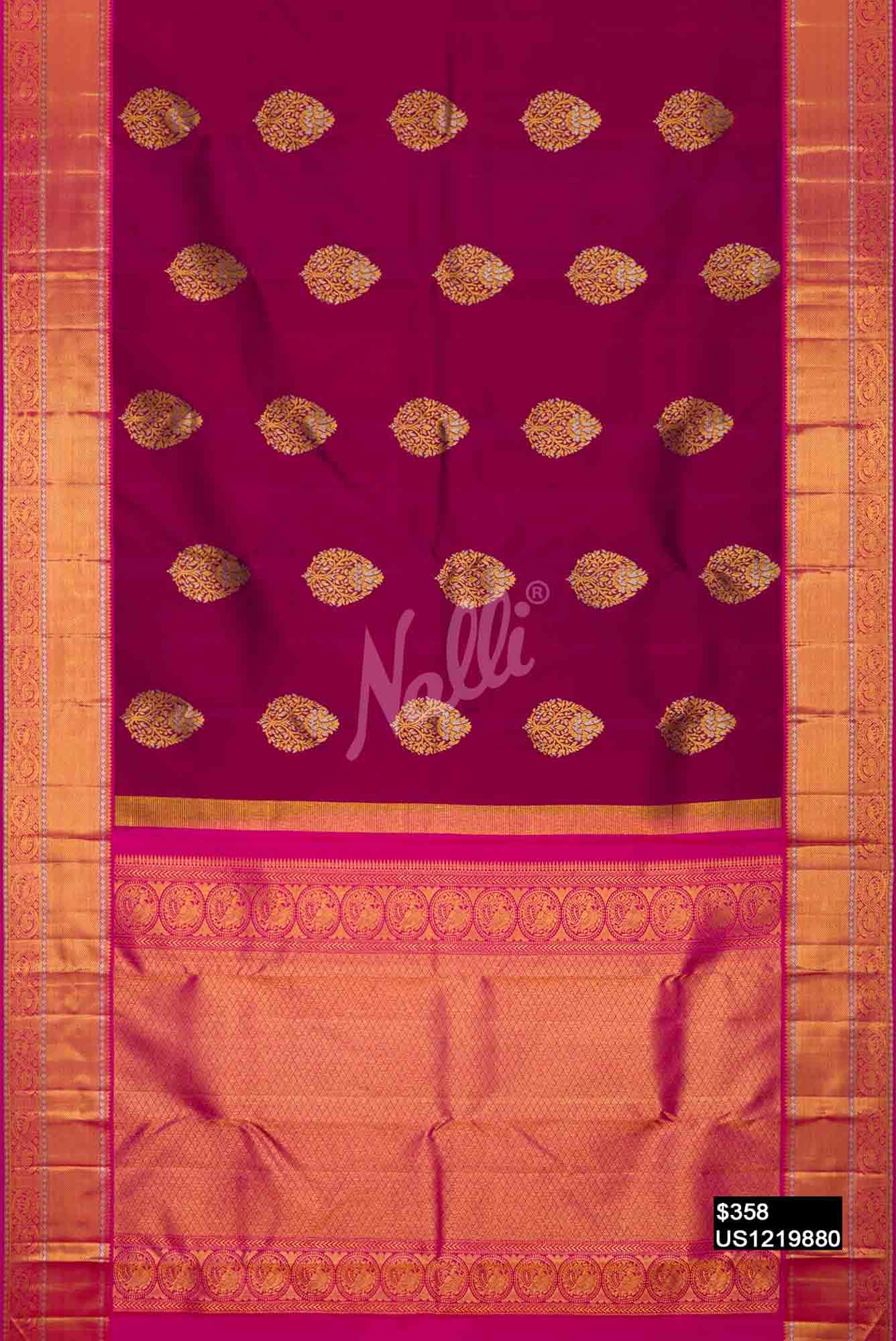 Purple Kanchipuram Silk Saree