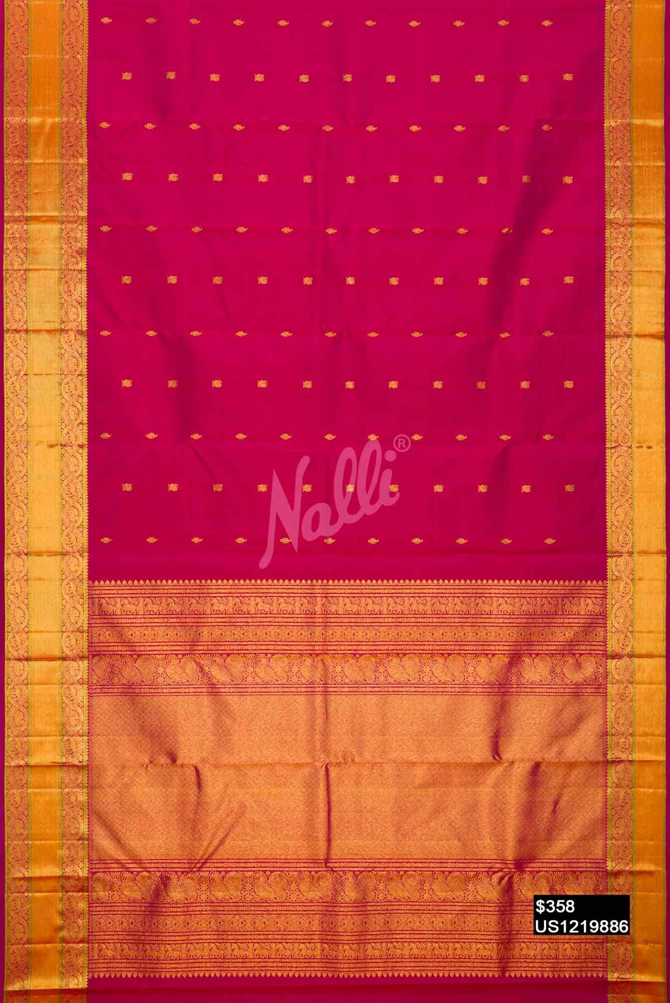 Magenta Kanchipuram Silk Saree