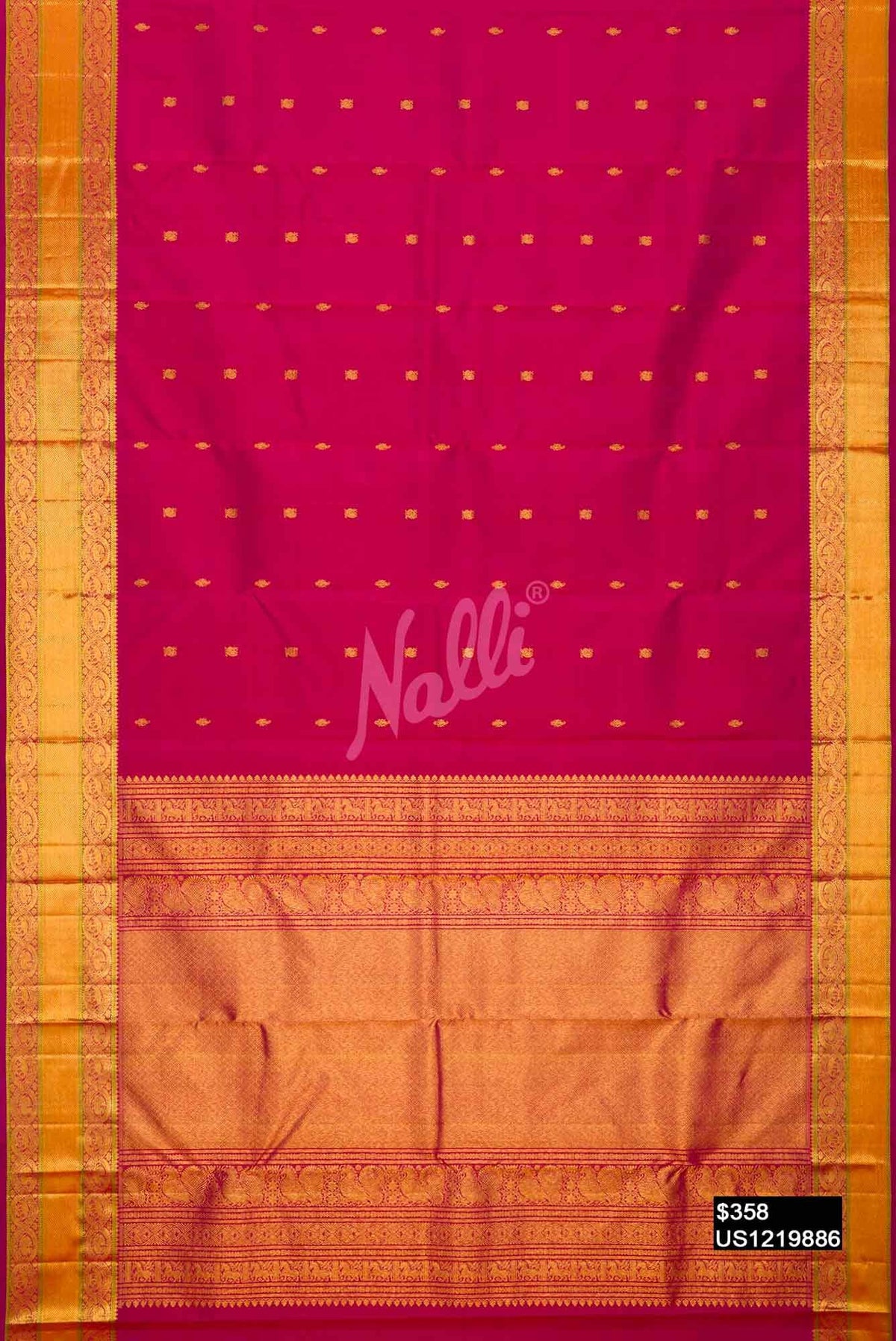Magenta Kanchipuram Silk Saree