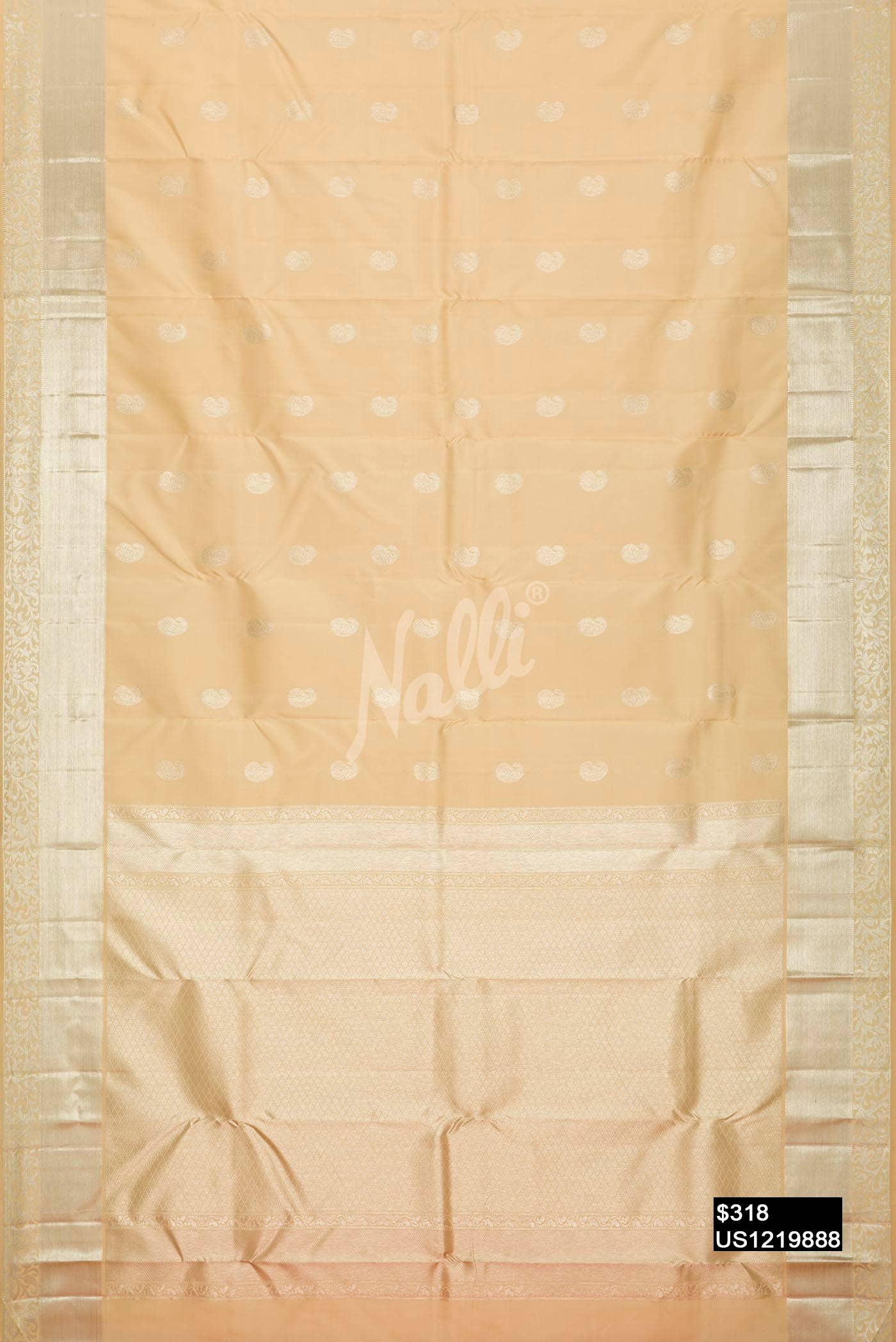 Sandal Kanchipuram Silk Saree