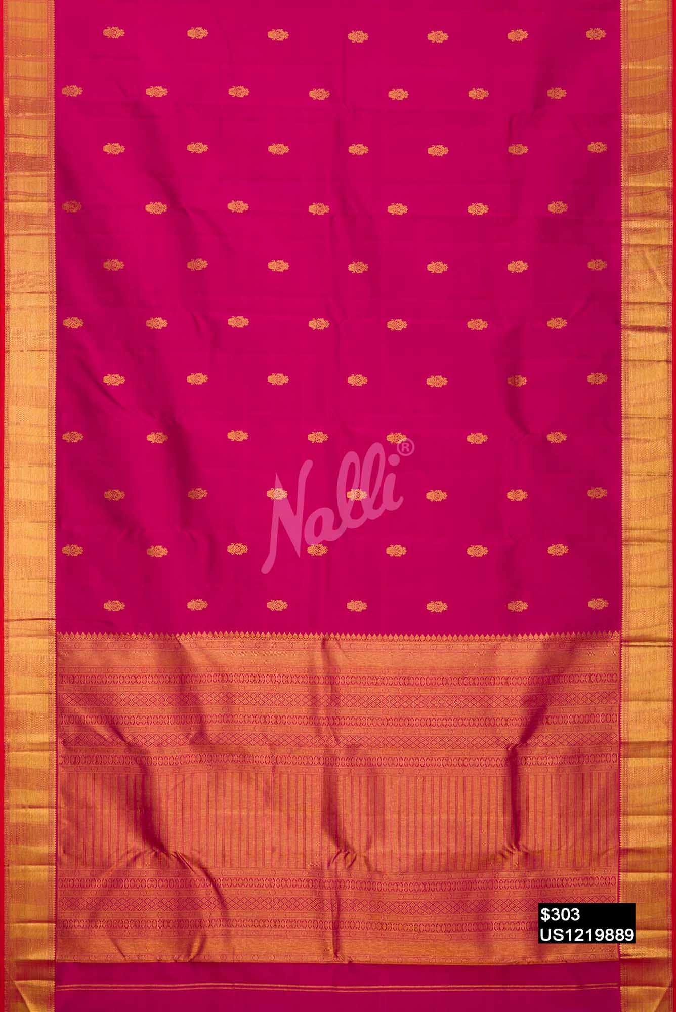 Magenta Kanchipuram Silk Saree