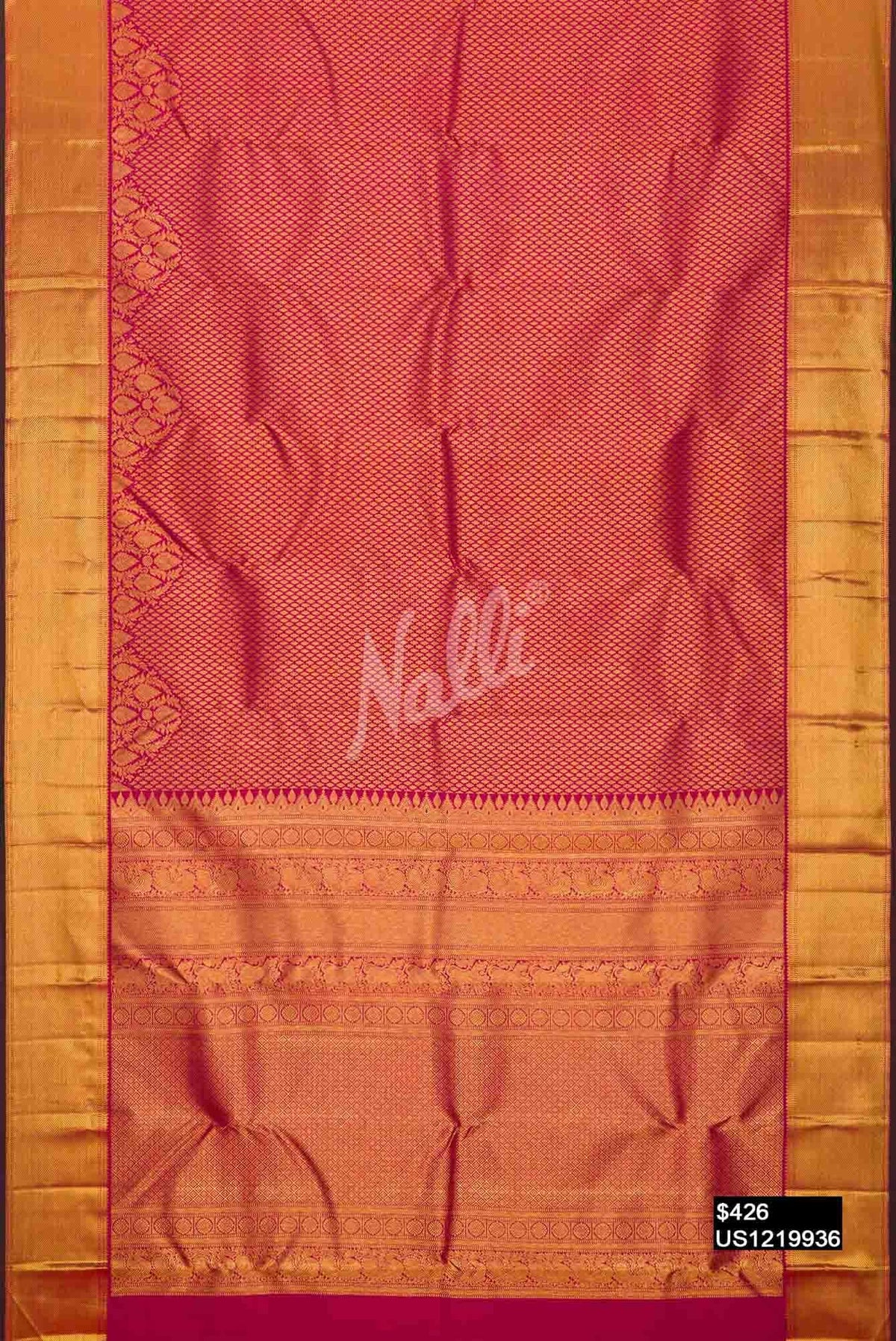 Magenta Kanchipuram Silk Saree