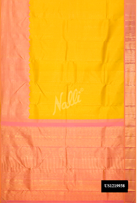 Yellow Kanchipuram Silk Saree